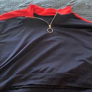 cropped sweater with half zipper